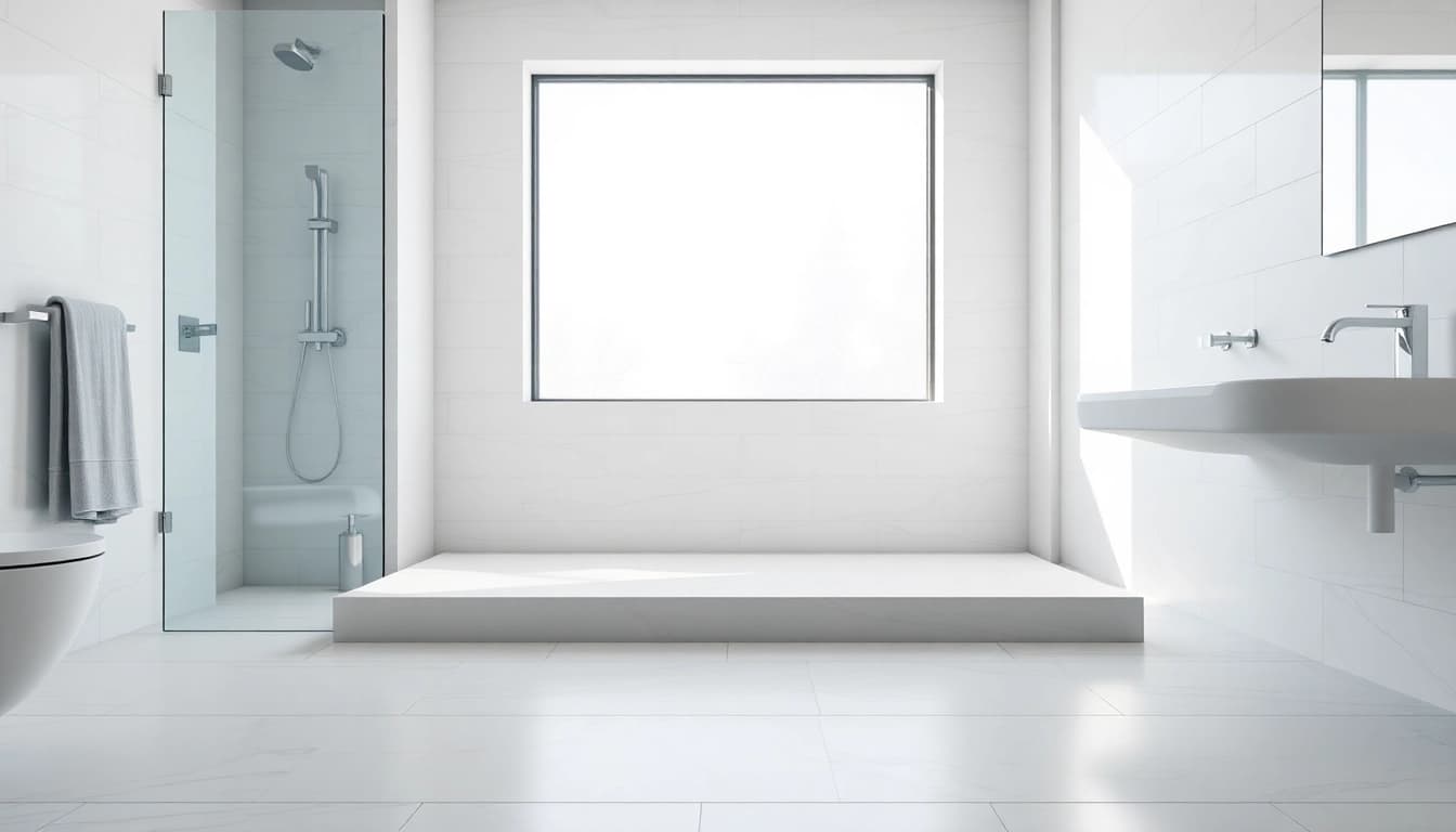 Transform your bathroom with a stylish 800 x 800 shower base set in a modern design.