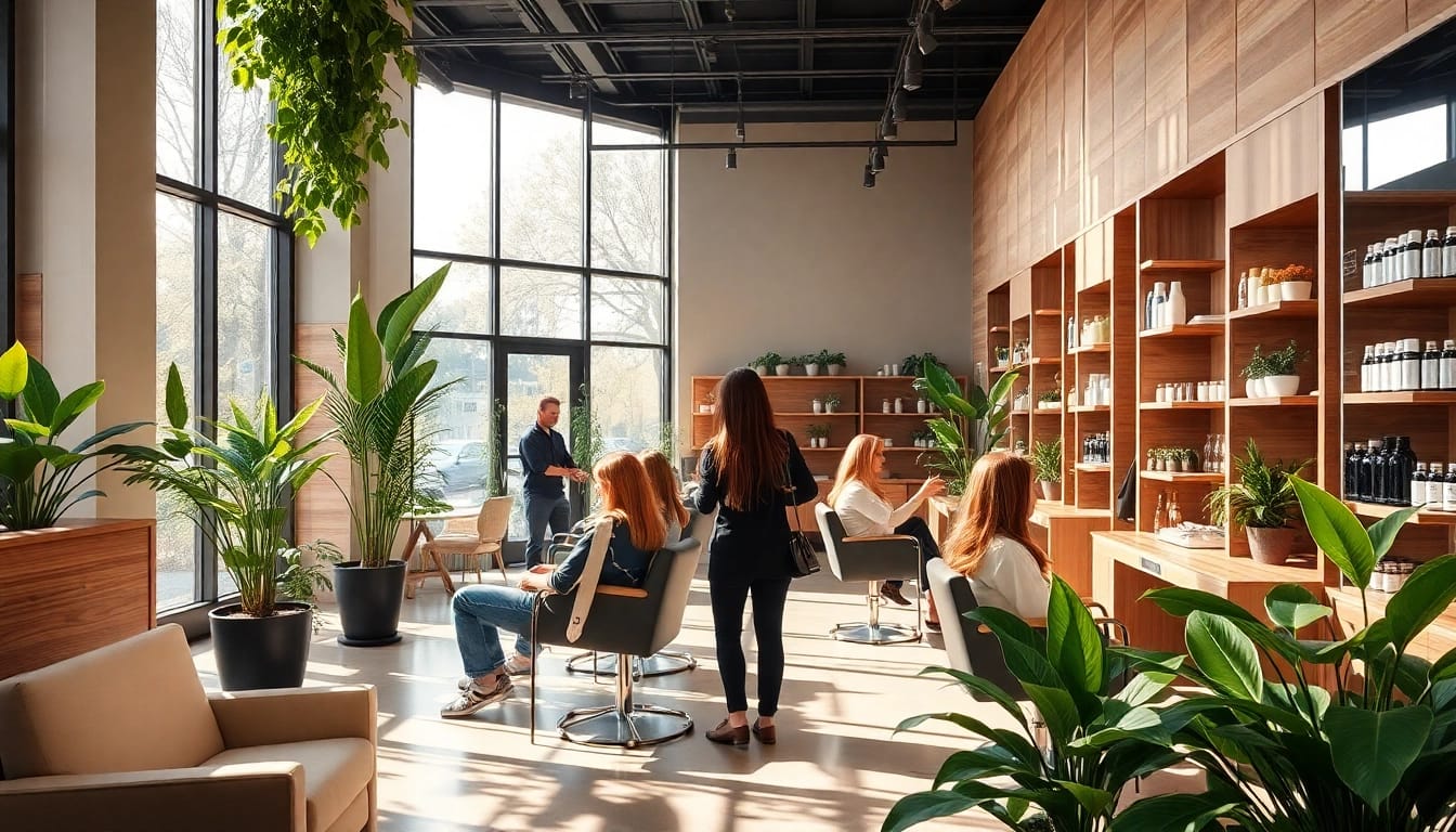 Vibrant hair styling at Aveda salon San Diego showcasing expert artistry and eco-friendly ambiance.