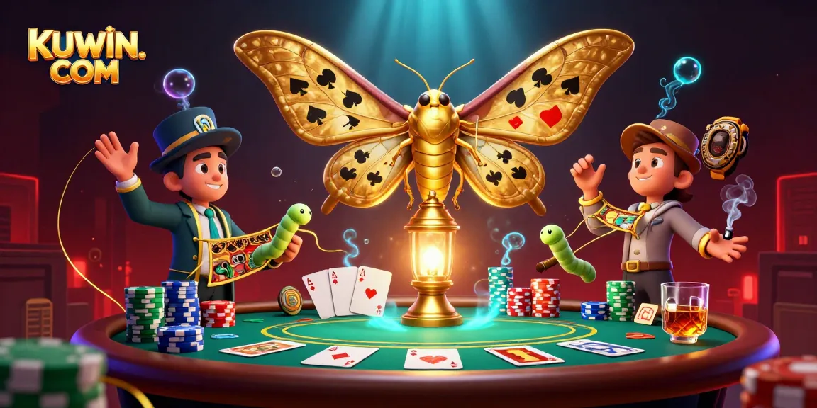 Engage in thrilling gameplay at KUWIN. COM with vibrant casino visuals and card elements.