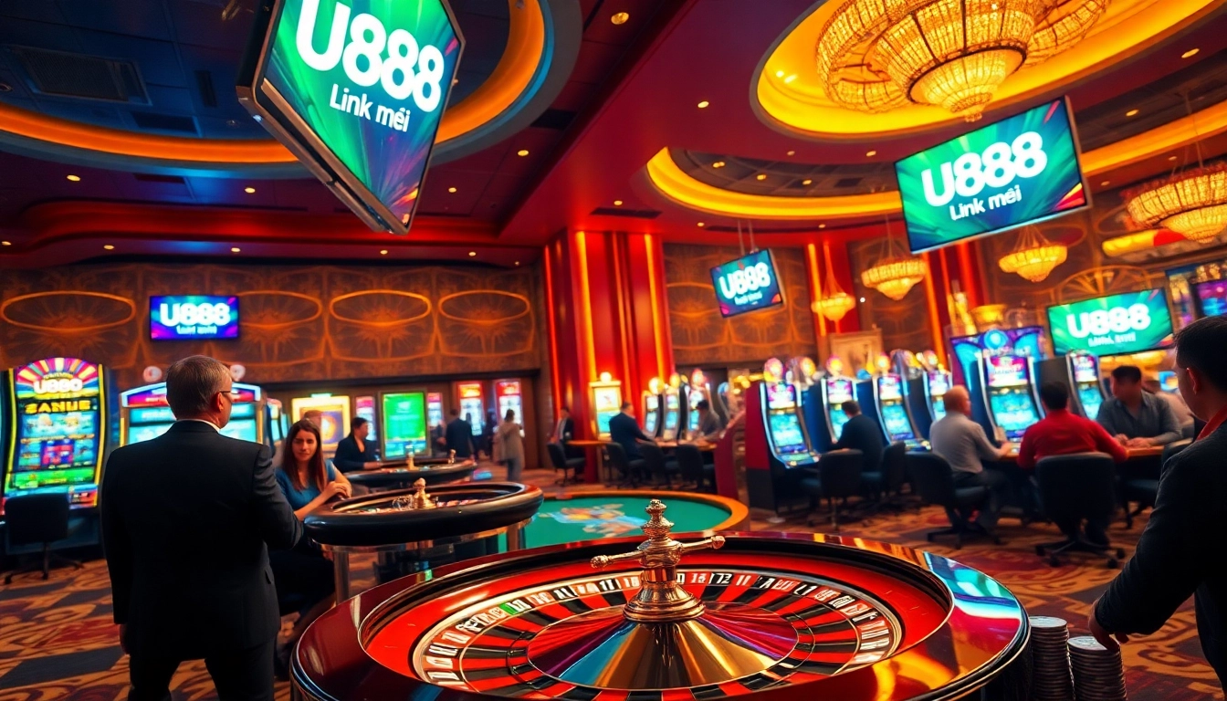 Experience the thrill of winning with U888 link mới amidst an exciting casino atmosphere.