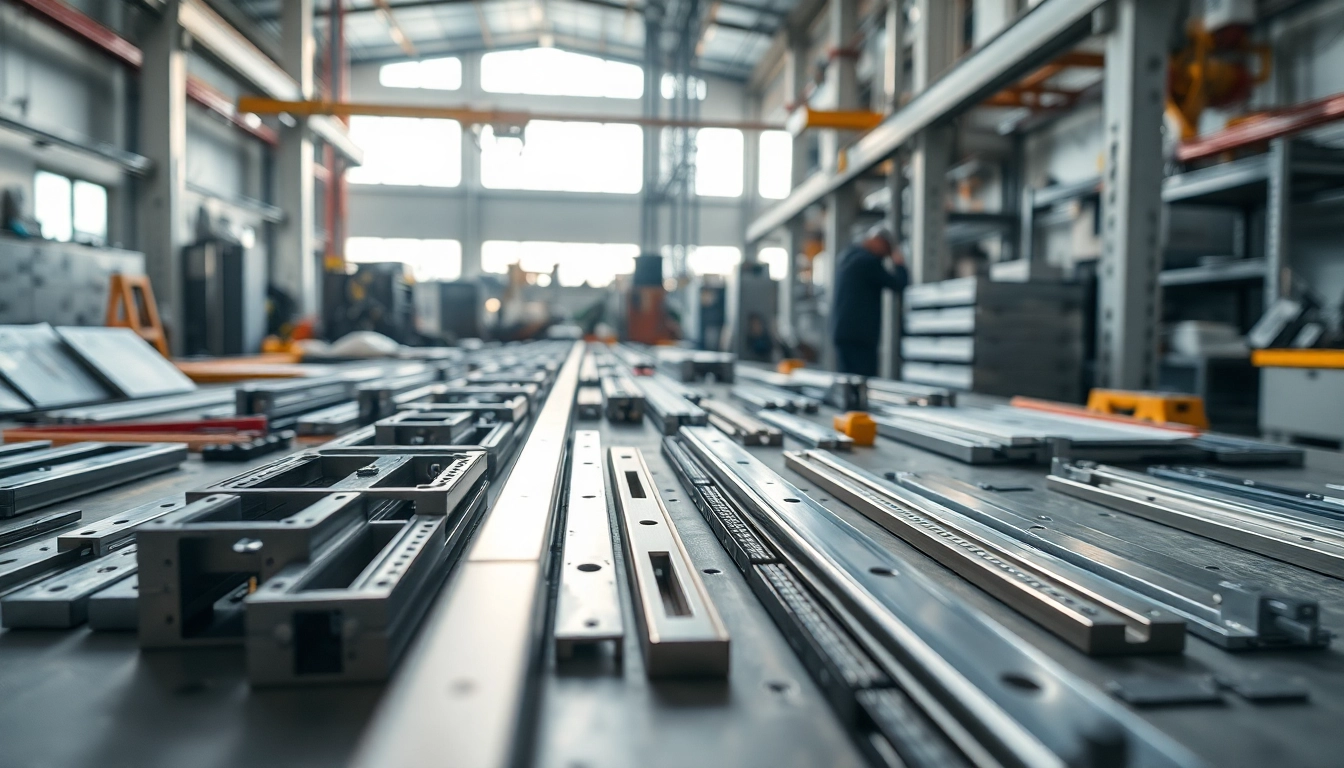 Drawer Slides Manufacturer showcasing precision in slide assembly with modern tools and bright light.