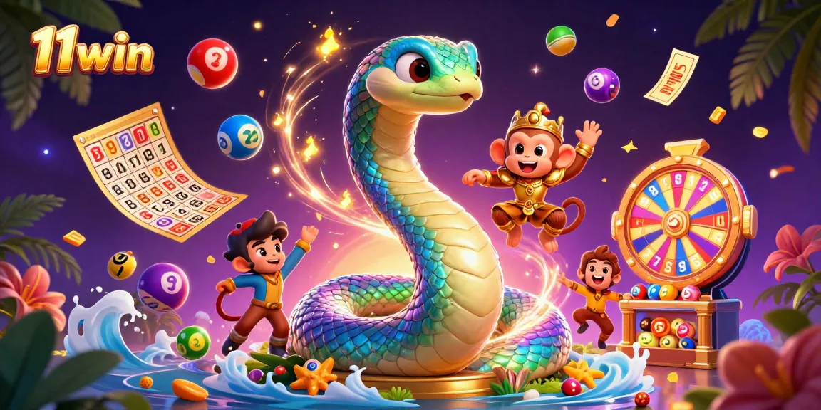 Join in the excitement at 11win with colorful lottery balls and a playful monkey king!