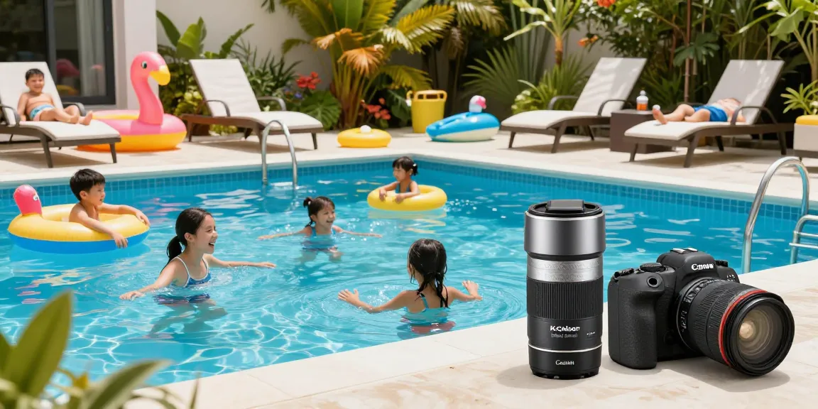 Family enjoying summer at a pool with the Best Pool Chlorinators in sunlight.