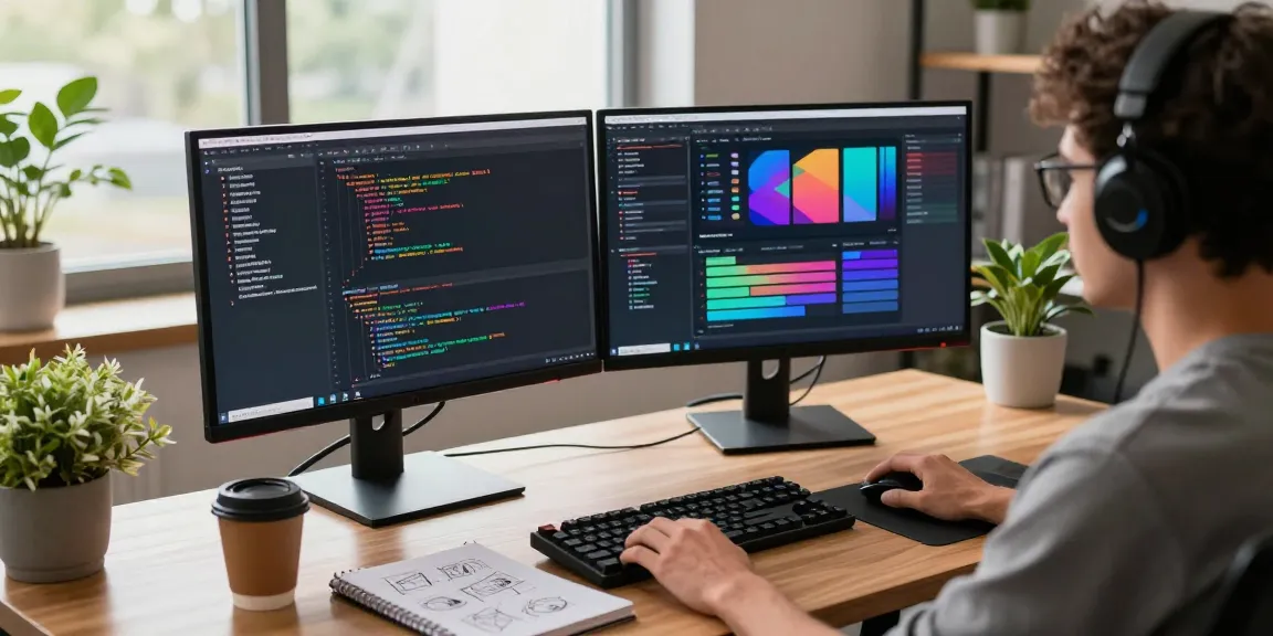 vds satın al - Developer working in a productive tech workspace, showcasing VDS server management.
