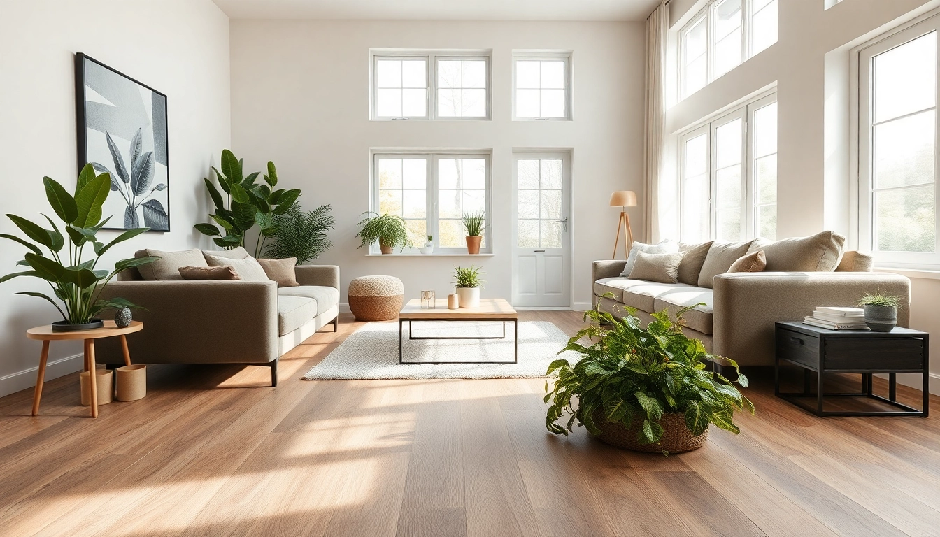Enhance your interiors with waterproof vinyl flooring, beautifully installed in a modern living space.