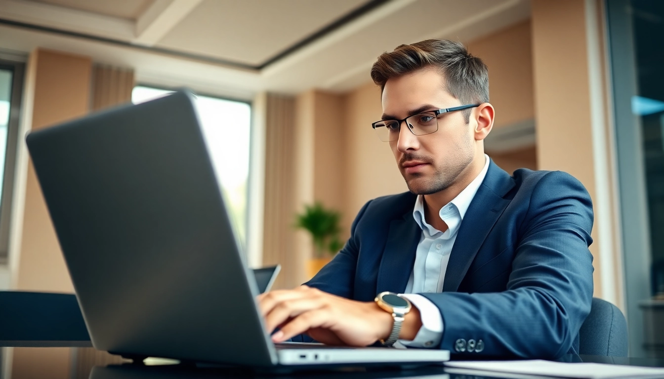 Submit your uk eta online application confidently in a vibrant office setting.
