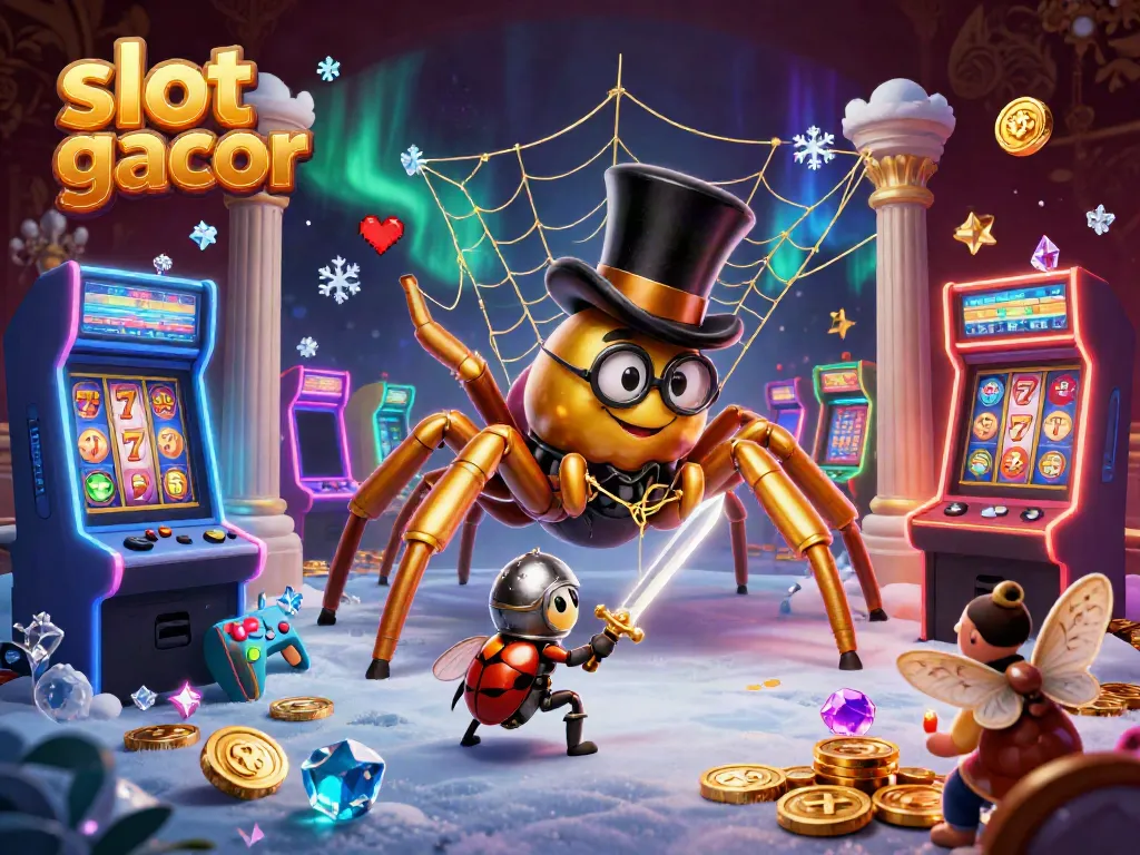 Slot gacor di tengah kasino dengan serangga berani dan permainan menarik.