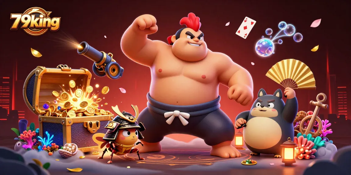 79king showcases dynamic cartoon characters in a rich gambling scene with exciting details.
