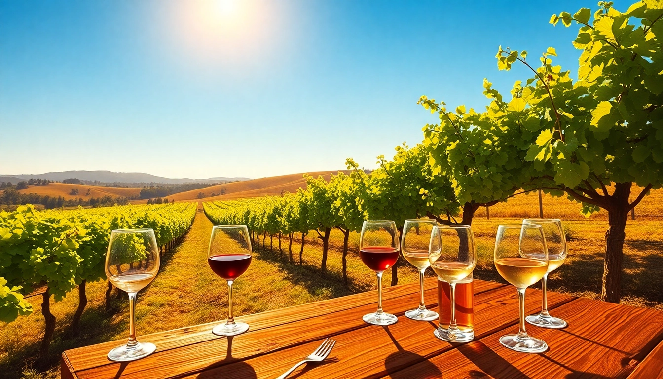 Experience the beauty of Clarksburg wines showcased in a captivating vineyard setting.