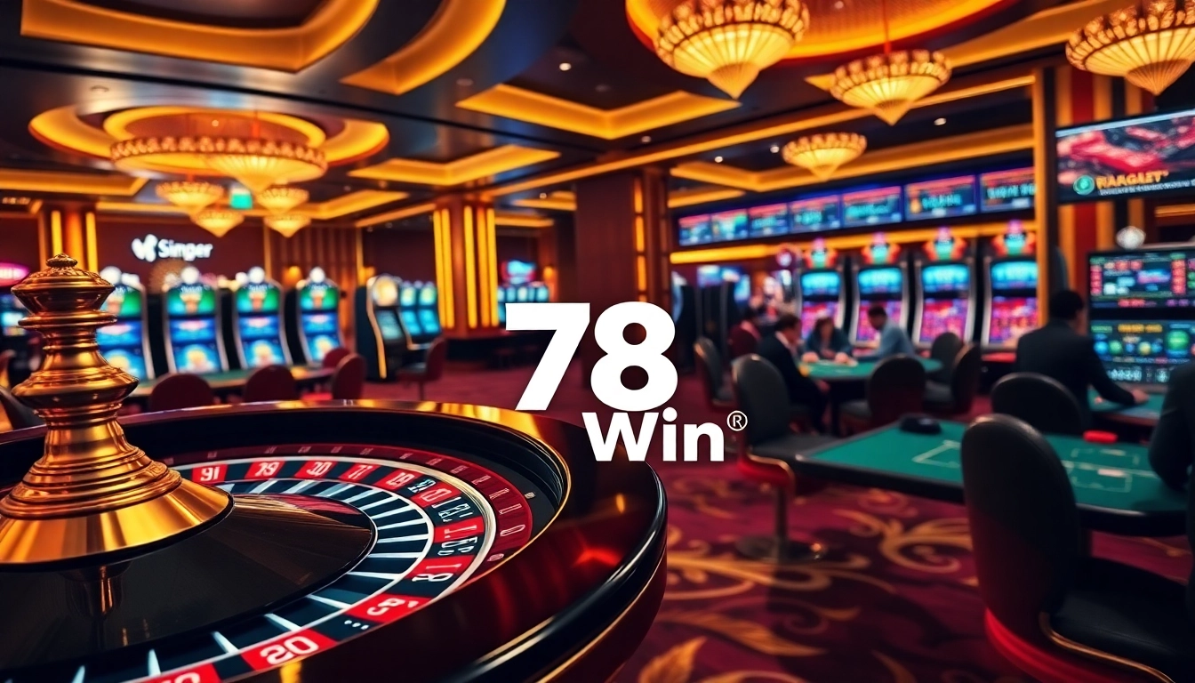 Experience thrilling wins at 78 Win with vibrant casino tables and exciting gameplay.
