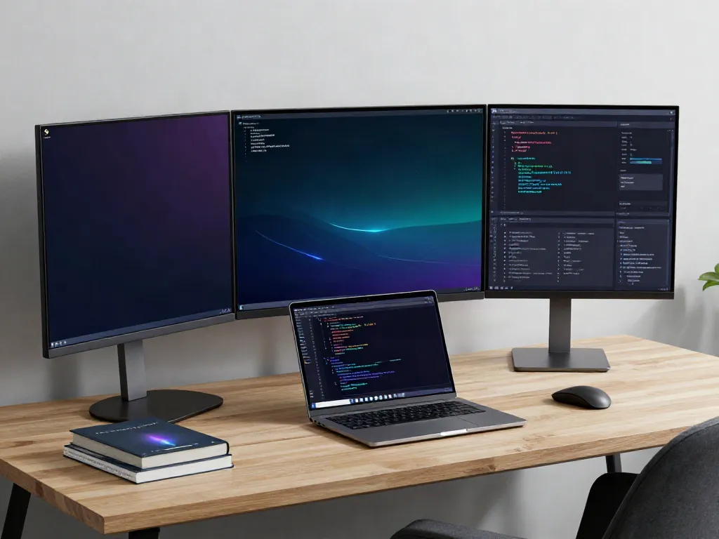 vulnerability assessment & penetration test overview in a modern developer workspace with cybersecurity tools.