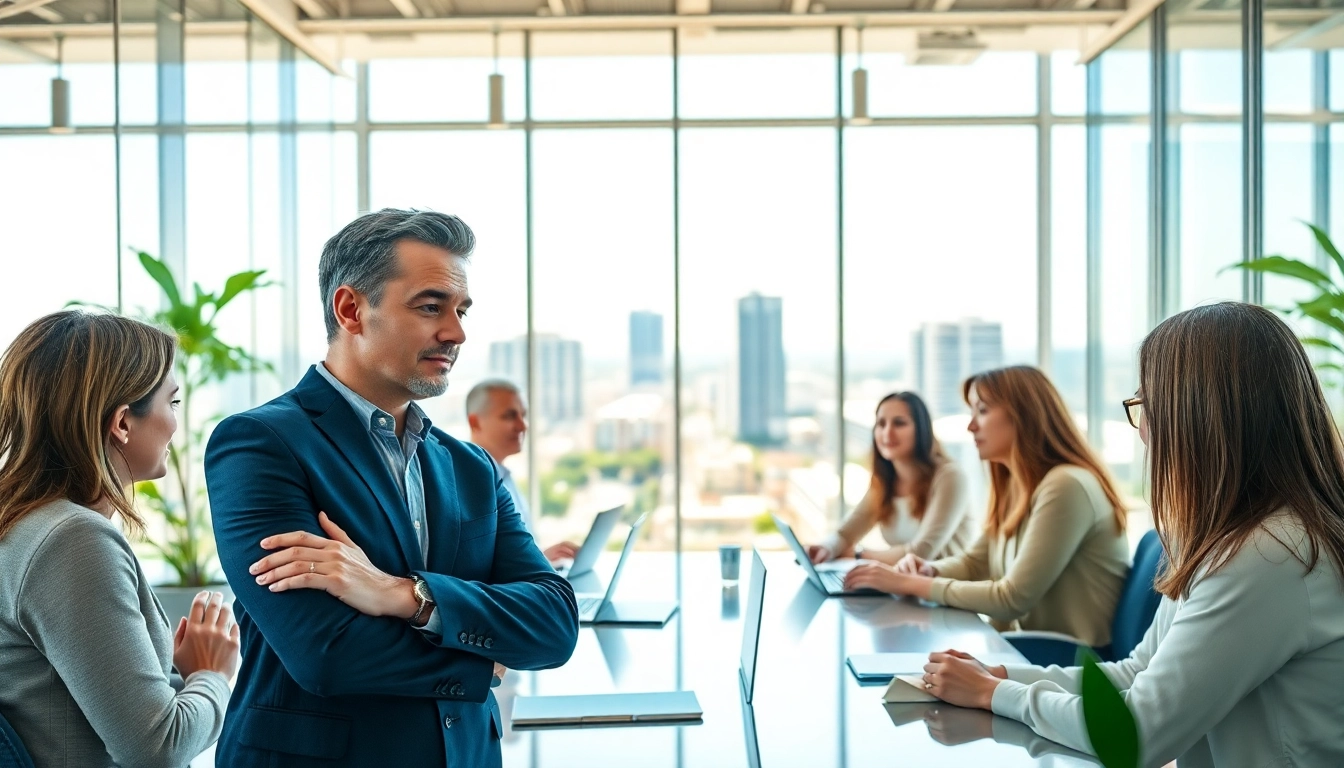 Engaging session with a business coach san diego inspiring clients in a modern office.