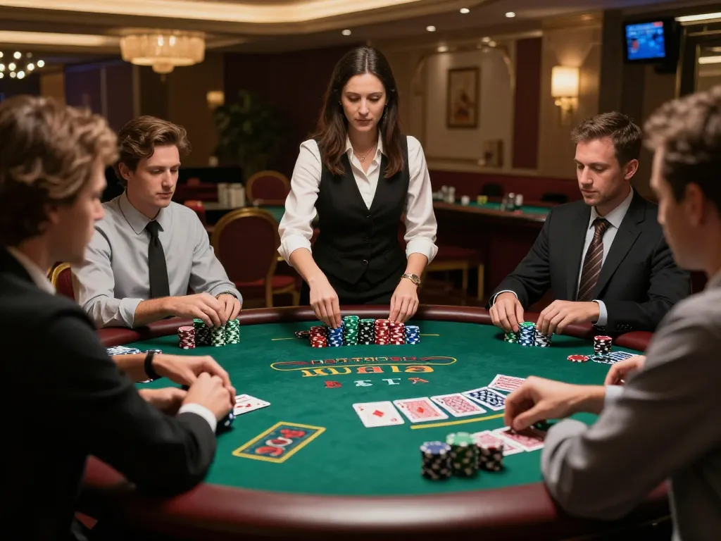 ko66 players placing bets on a blackjack table, capturing an immersive casino experience