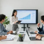 Colaborare între contabili pentru servicii de contabilitate firmă în birou modern.