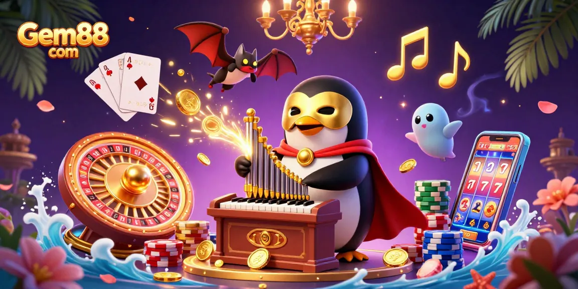 Experience gaming excitement with Gem88 com featuring dynamic 3D games and vibrant casino elements.
