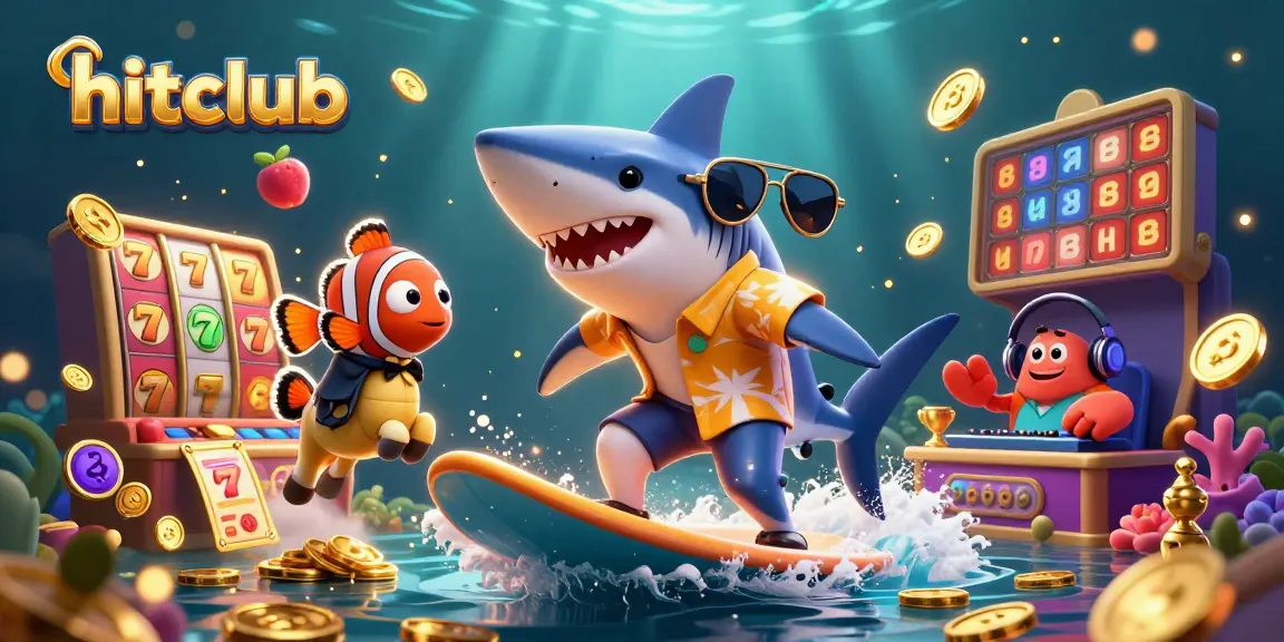 hitclub engages players with a vibrant 3D casino adventure featuring exciting slot games and a lively underwater scene