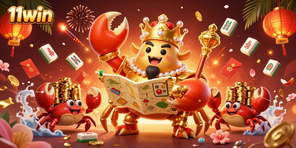 Experience thrilling gameplay at 11win with vibrant gold-themed characters and casino elements.
